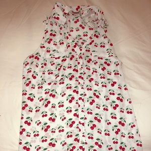 Cherry white blouse